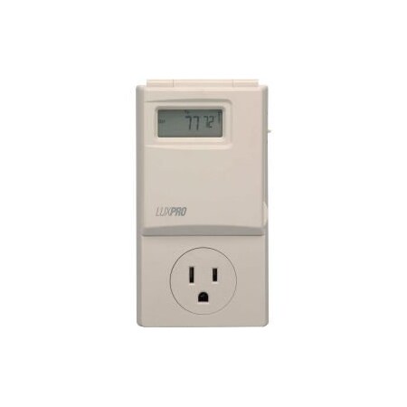 Lux Products LUX Line Voltage Programmable Outlet Thermostat PSP300 For Window Air Conditioners and Heaters 120V PSP300